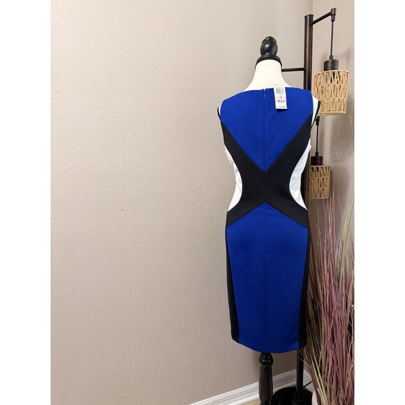 INC International Concepts Blue, Black & White Sleeveless Dress Sz 10 NWT ($119) - Picture 2 of 5